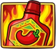 Hot sauce bottle, top-paying symbol in 4 Chili Amigos