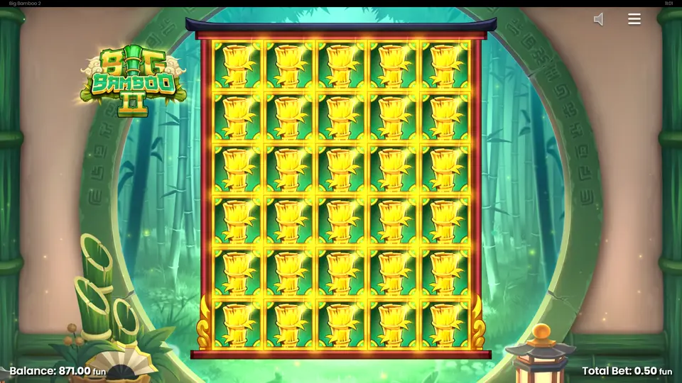 Lucky Bamboo Feature – ramki brązowe i srebrne w trakcie respinów