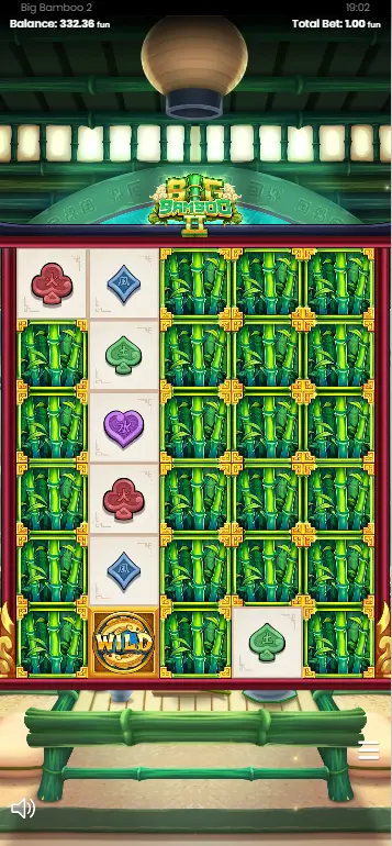 Mystery Bamboo revealing as Wild, pay symbol and Golden Bamboo in Big Bamboo 2
