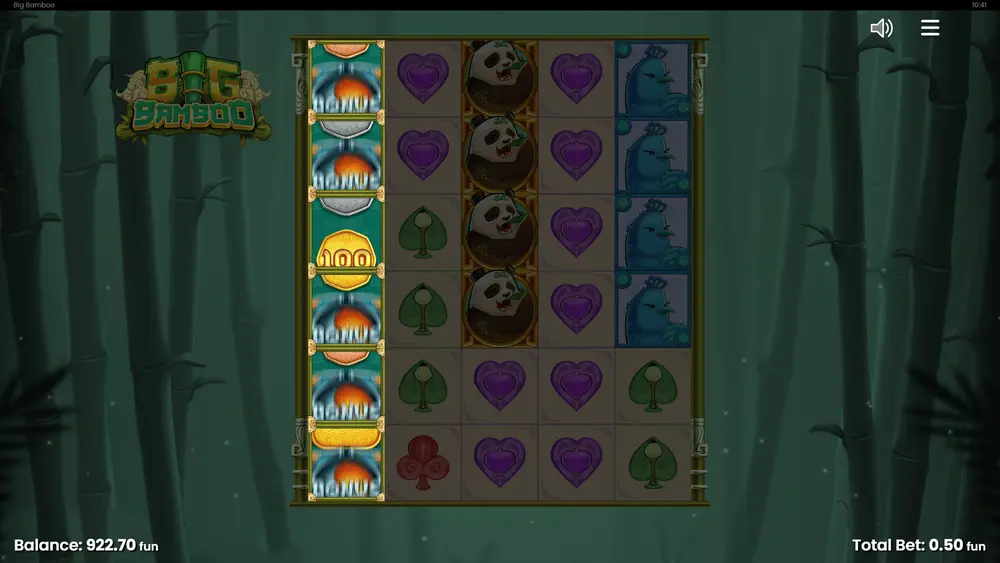 Big Bamboo Golden Bamboo Feature active showing Instant Prize, Multiplier and Collector symbols assigned across positions