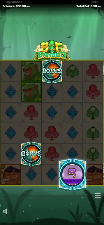 Big Bamboo Scatter symbols on reels 2 3 and 4 triggering Free Spins