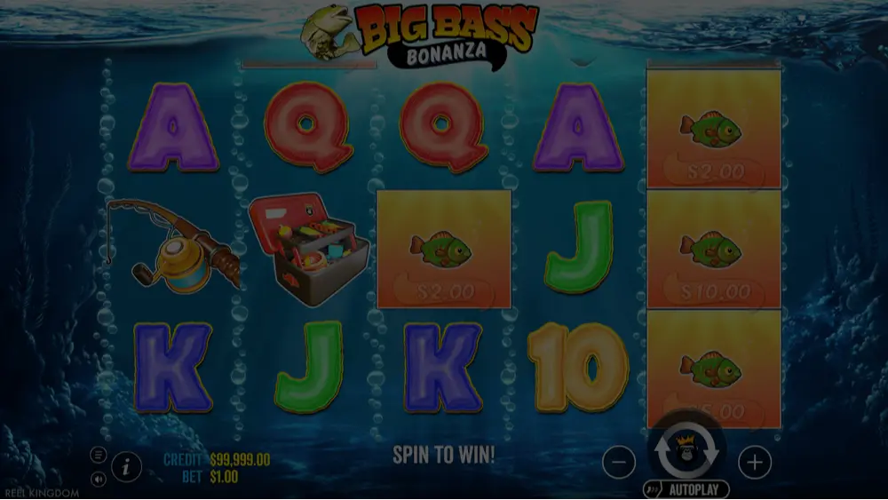 Big Bass Bonanza Demo – Angler-Wild und Fisch-Geldsymbole auf den Walzen