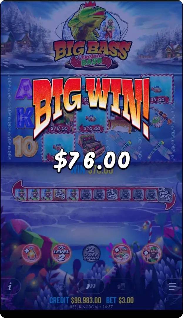 Animation when the big win occured