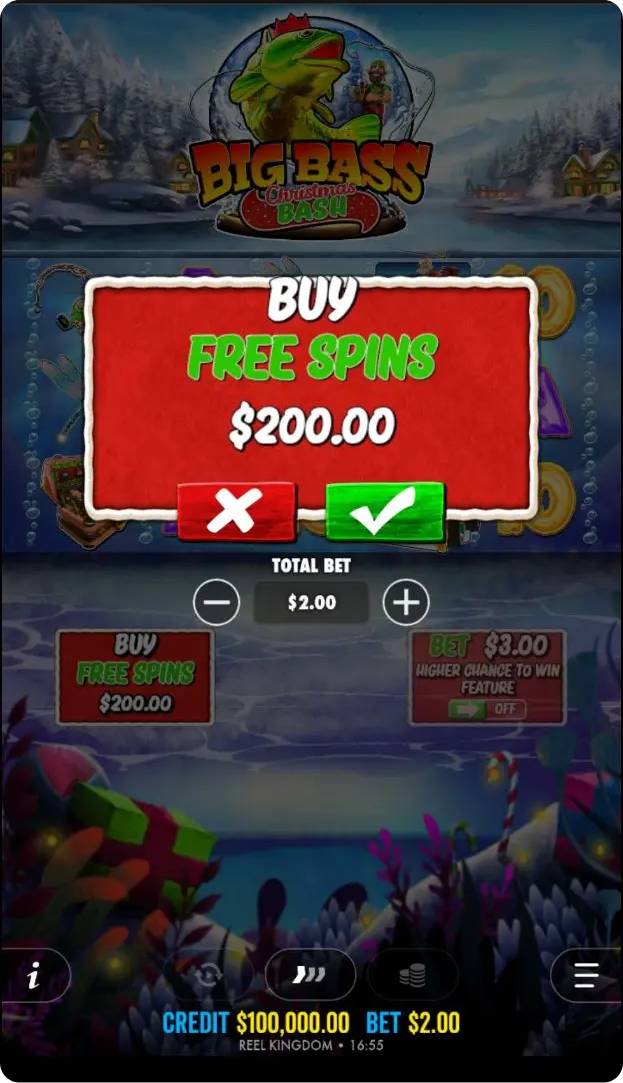 Bonus buy option menu