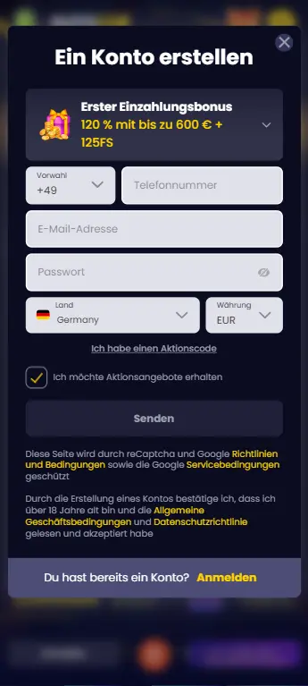 Konto registrieren und KYC-Verifizierung abschließen
