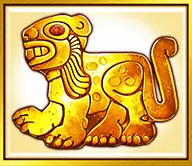 Goldene Figur Jaguar Symbol Book of Aztec
