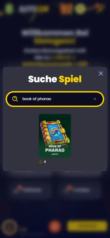 Book of Pharao im Spielangebot suchen