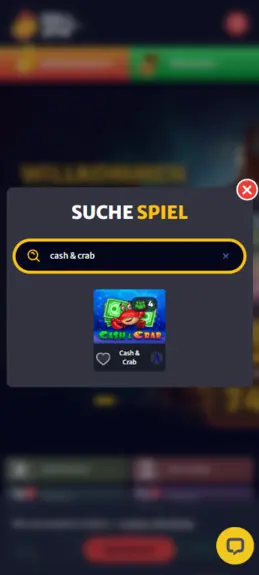 Searching for Cash and Crab slot in the casino lobby or Amatic games section