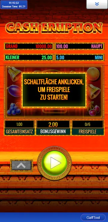 Cash Eruption online freespins utlöses med vulkan-scatter-symboler