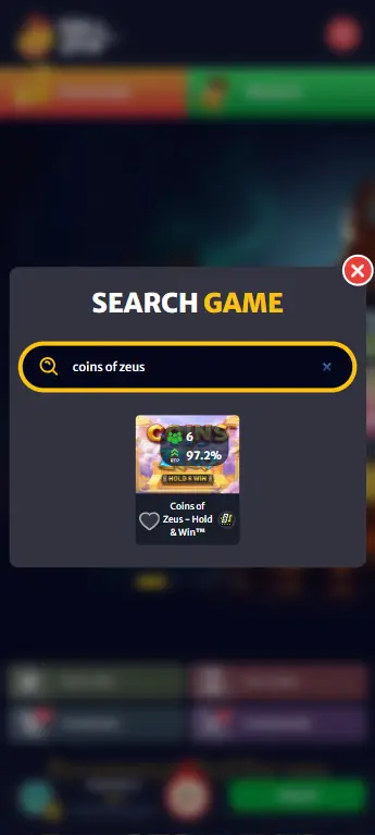 Searching for Coins of Zeus in the casino lobby