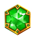 Green Gem symbol Coins of Zeus