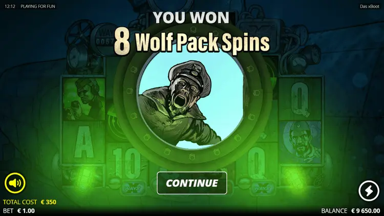 8 Wolf Pack Spins has been won