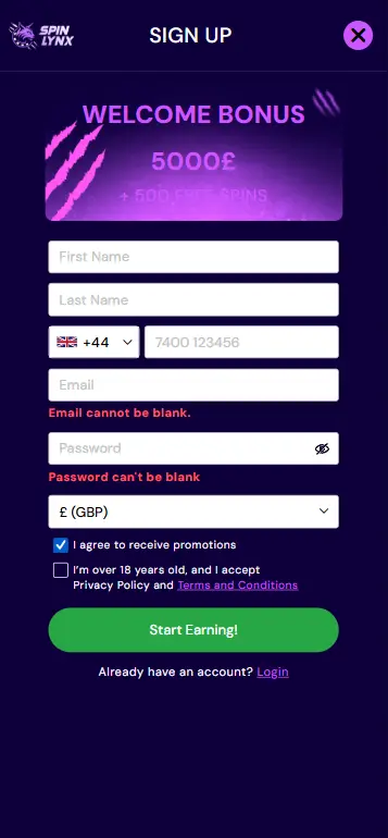 Online casino account registration and identity verification for UK players