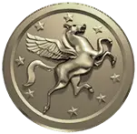 Silver coin symbol
