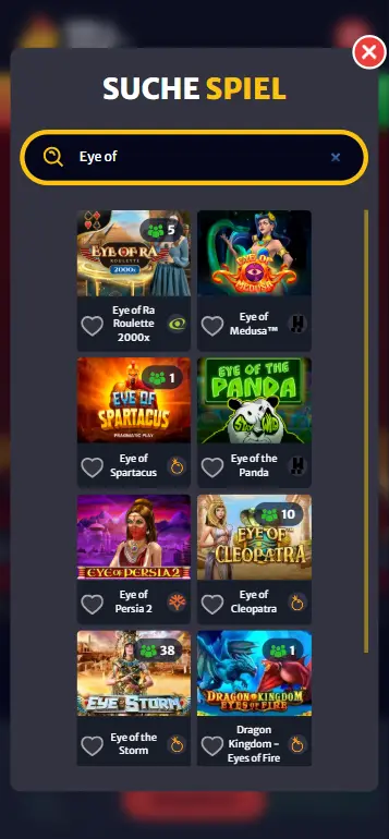 Eye of Horus Megaways im Blueprint-Bereich der Casino-Lobby finden