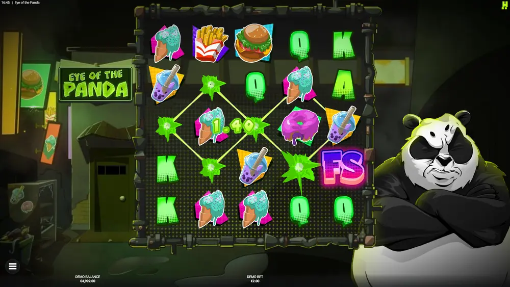 Example of a cascade mechanic in a demo game