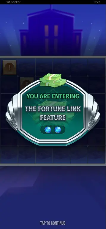 Bonus Buy Menü – drei Optionen Fortune Link und Fat Banker Free Spins