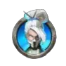Blue team female fighter premium symbol