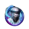Blue team male fighter premium symbol