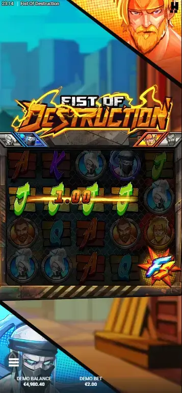 Hacksaw gaming Fist of Destruction Einsatz-Anpassungsinterface