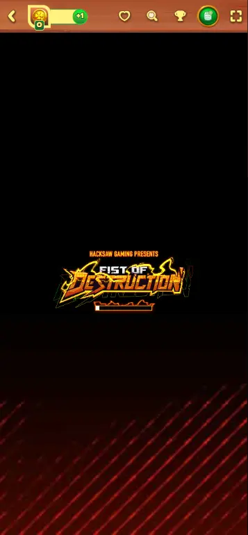 Active Fist of Destruction gameplay with bet controls and expanding Fist symbols