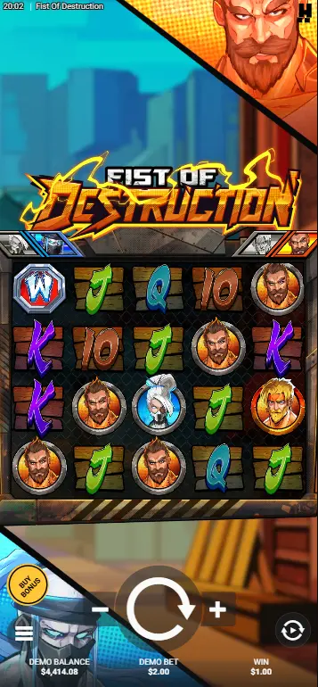Fist of Destruction Hacksaw Gaming expanding wilds (fists)