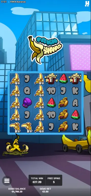 Freaking Bananas slot leftward spreading banana expanding to reel one