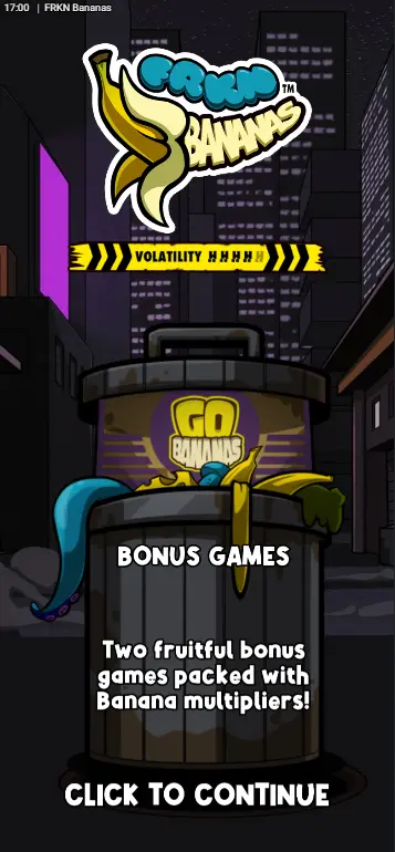 FRKN Bananas Hacksaw Gaming Banana Blitz with sticky banana grid coverage