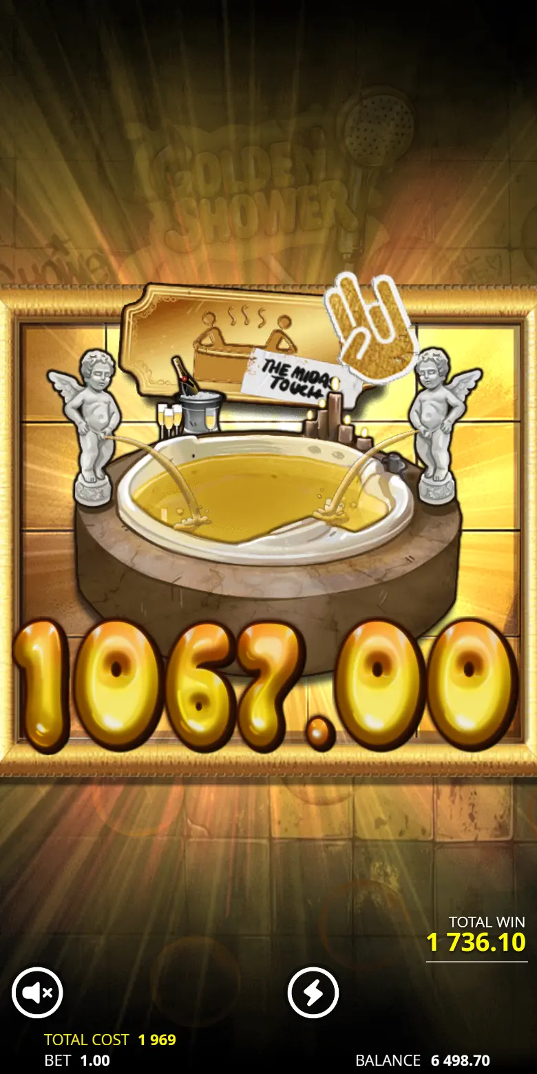 Golden Shower 19999x Drain symbol setting x999 multipliers on grid