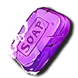 Purple soap bar symbol
