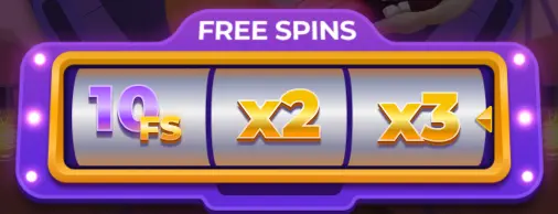 Lucky Wheel with 10 free spins and 5x multiplier
