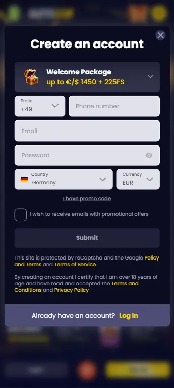 Casino registration and identity verification process