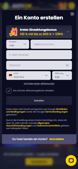 Schritt 2 – Konto registrieren und verifizieren