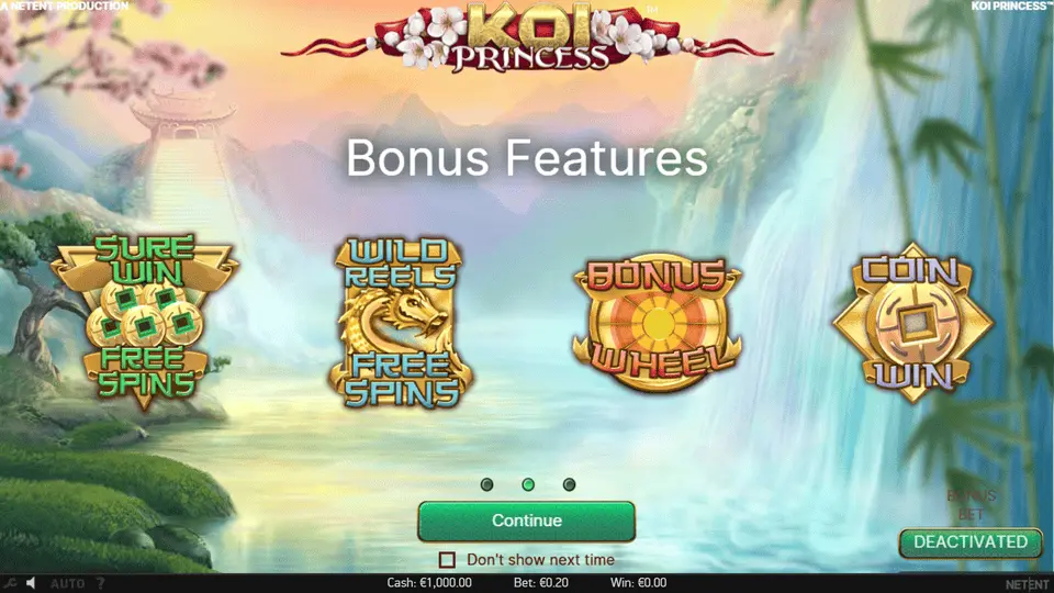 Koi Princess real money start spiele screenshot