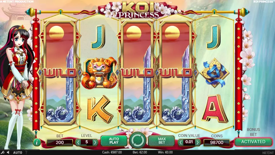 Koi Princess Wild Reels Free Spins – bis zu 5 vollständig mit Wilds belegte Walzen pro Spin