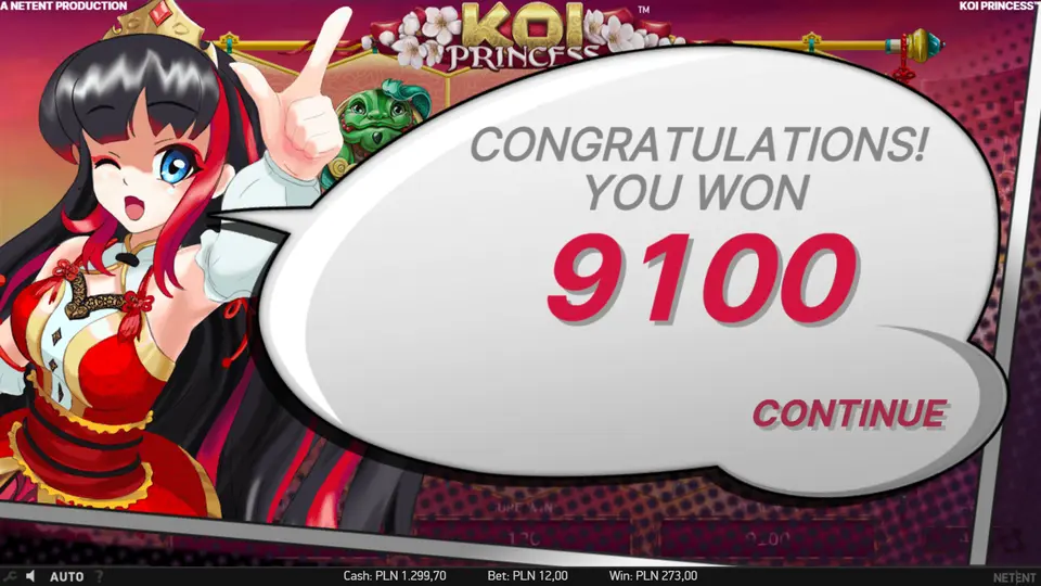 Animacja Coin Win z mnożnikiem wygranej