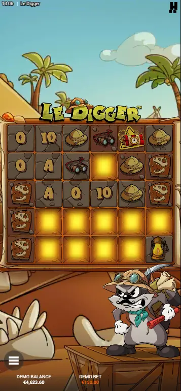 Layer 3 Gold Reveal showing Diamond coin multiplier and Clover symbols