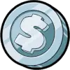 Silver coin symbol