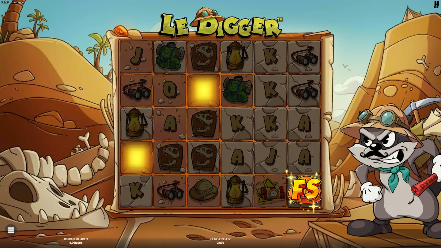 Cluster-Entfernung im Le Digger Slot – Übergang zwischen Schicht 1 und Schicht 2