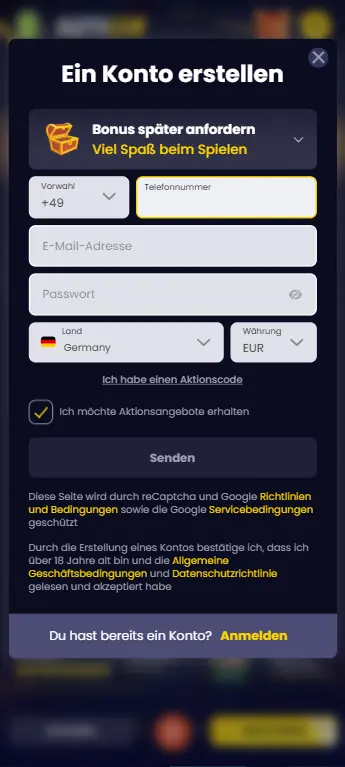 Schritt 2: Konto registrieren und verifizieren