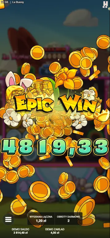 Le Bunny 4800x+ wygrana natychmiastowa nagroda Jajko Jackpot