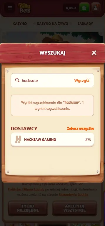 Kafelek gry Le Bunny Hacksaw Gaming w lobby slotów casino