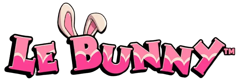 Logo Le Bunny Slot z różowym wielkanocnym króliczkiem i jajkami