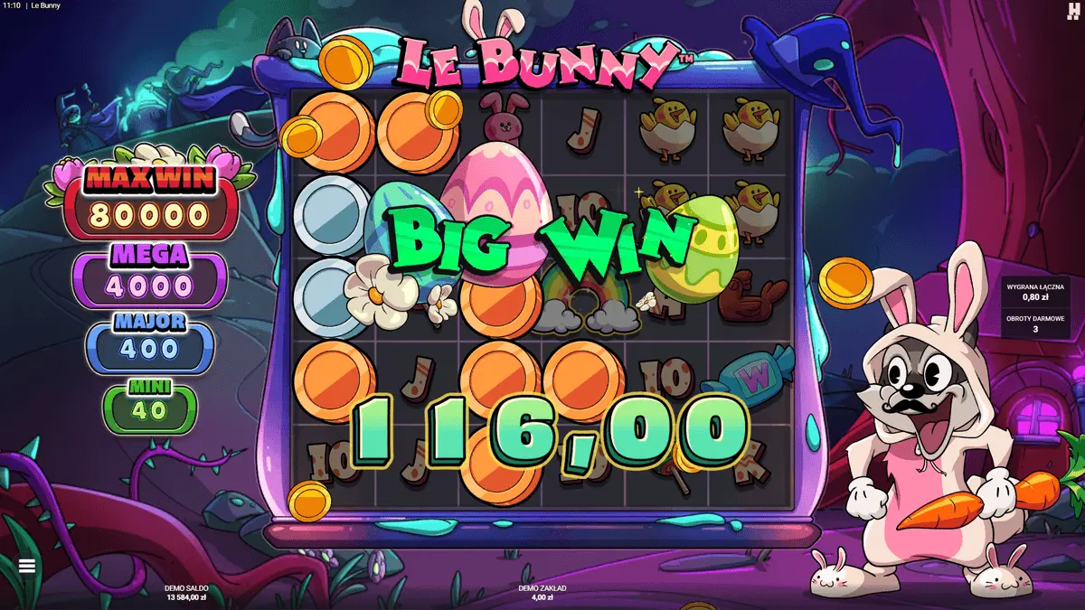 Le Bunny Hacksaw bonus Spell of Luck z nagromadzonymi Złotymi Polami