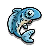 Blue fish premium symbol