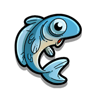 Blue fish premium symbol