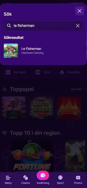 Le Fisherman Hacksaw Gaming game tile in casino slots lobby