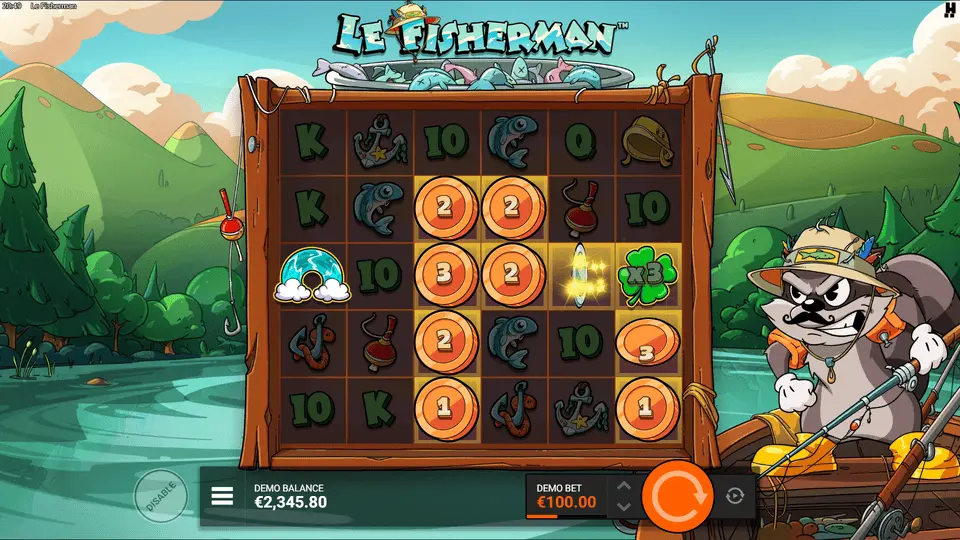 Play Le Fisherman online Green Clover multiplying closest coins