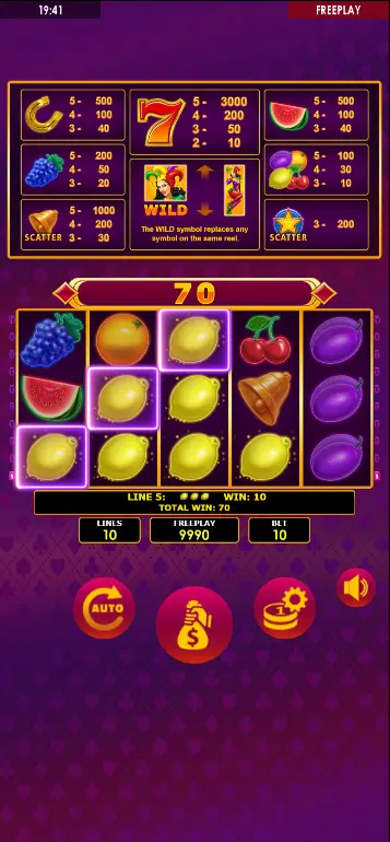 Spinning the reels in Lucky Joker 10