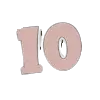 Chiffre 10 en style graffiti hip-hop avec outlines